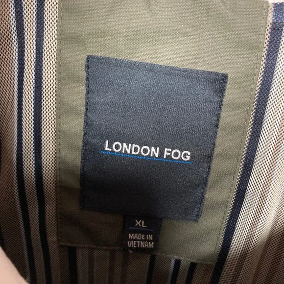 London Fog Men's‎ Green Full Zip Hooded Lightweight Jacket XL Made in Vietnam - Picture 3 of 10